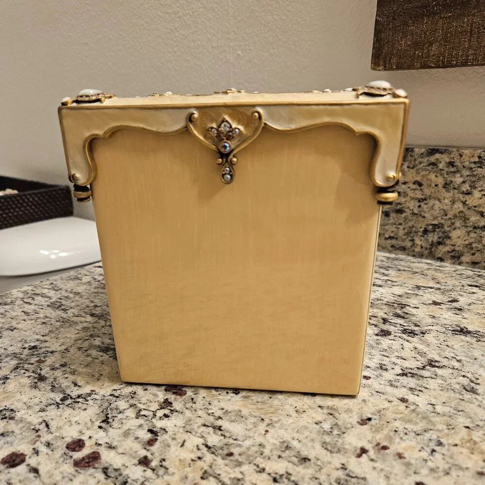 RARE JAY STRONGWATER ARABESQUE TISSUE HOLDER VANITY BOX COVER